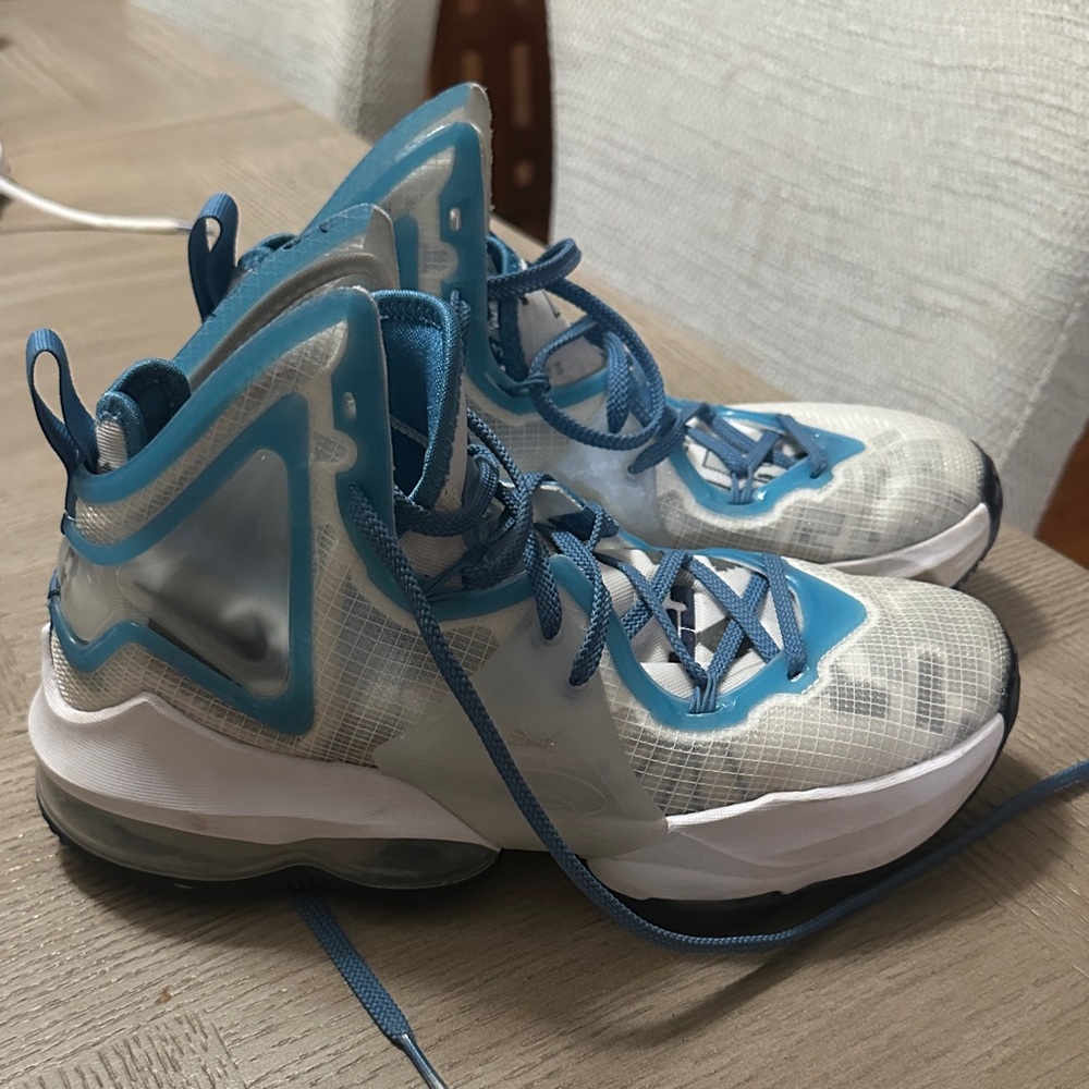 LeBron Nike Kids Blue and White Sneakers